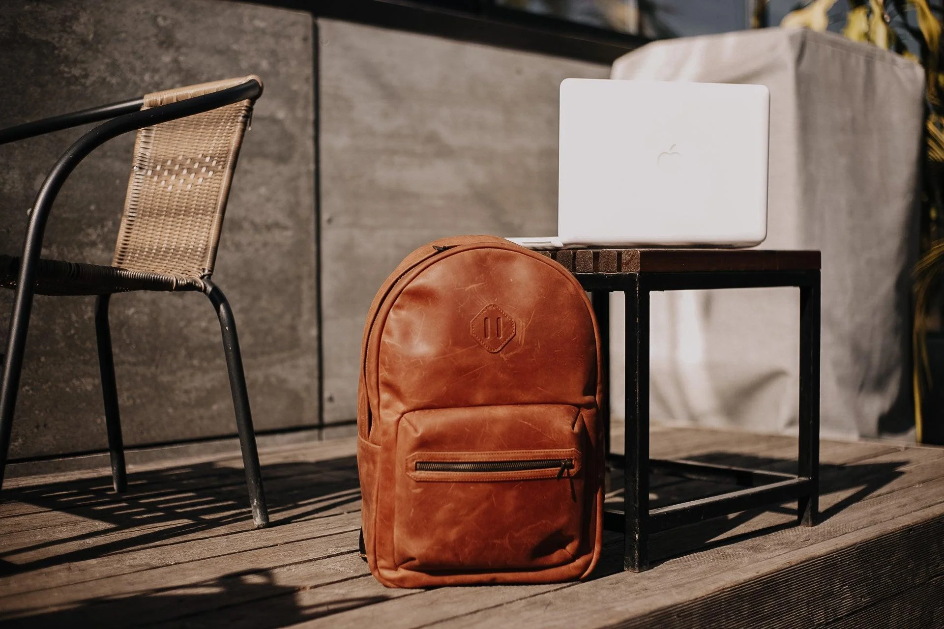 Brown Leather Backpack - City - Image 11