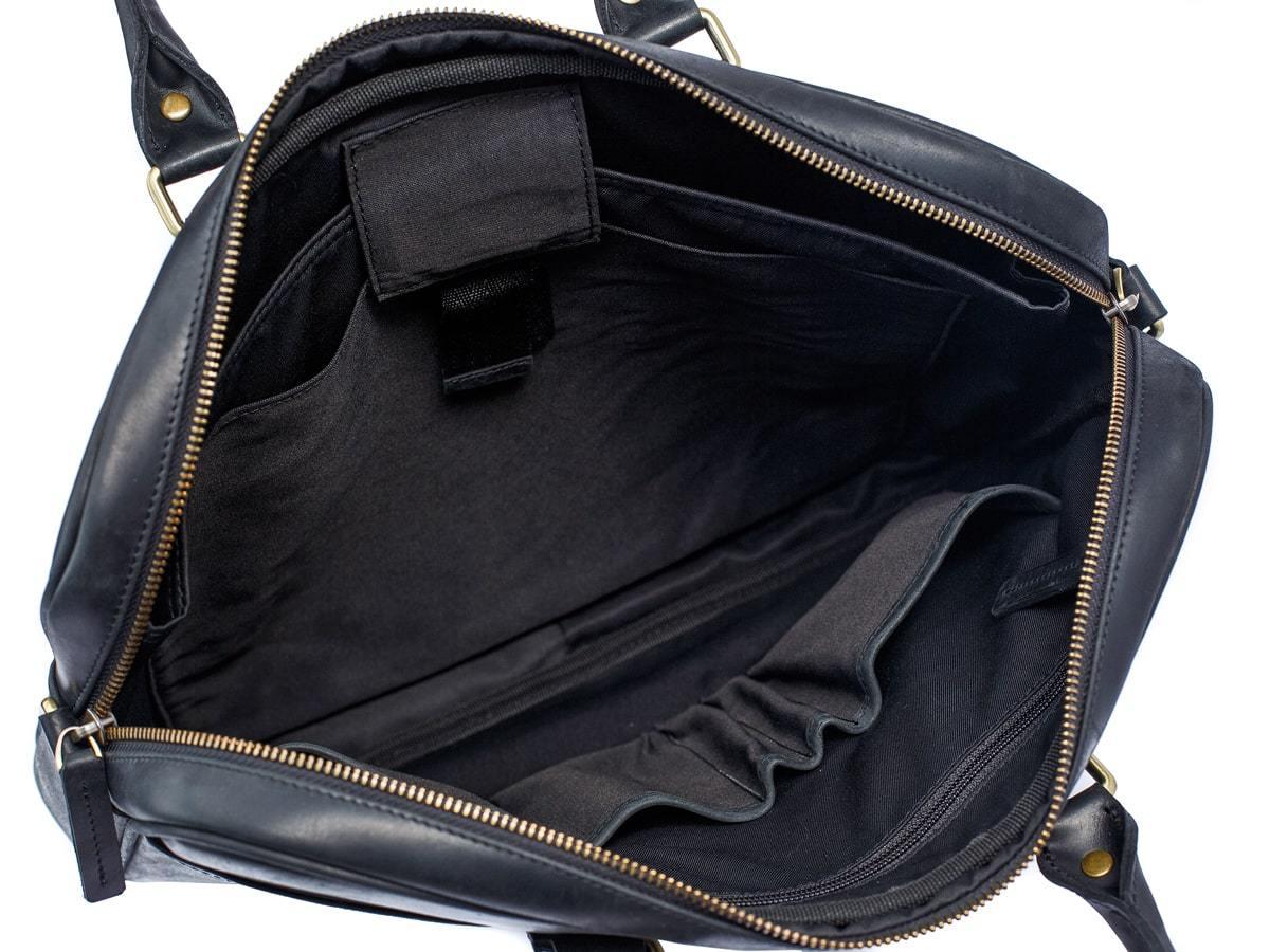 Crazy Horse Leather Laptop Bag Weekday - Black - Image 4