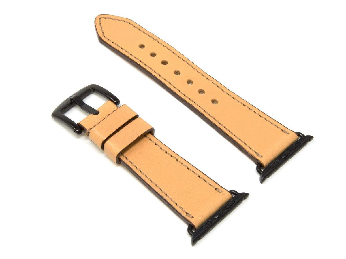 Italian Leather Apple Watch Band - Cream - Image 3