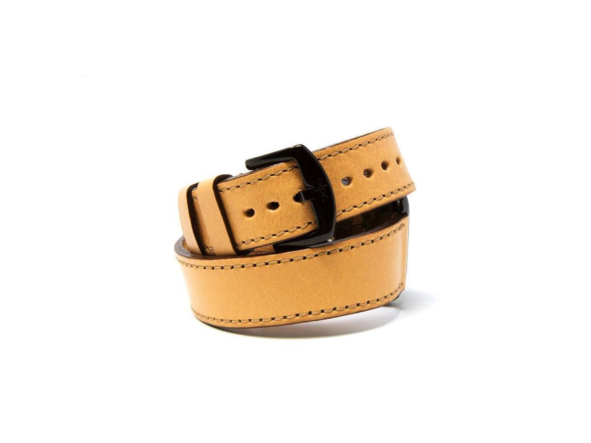 Italian Leather Double Wrap Apple Watch Band - Cream - Image 3