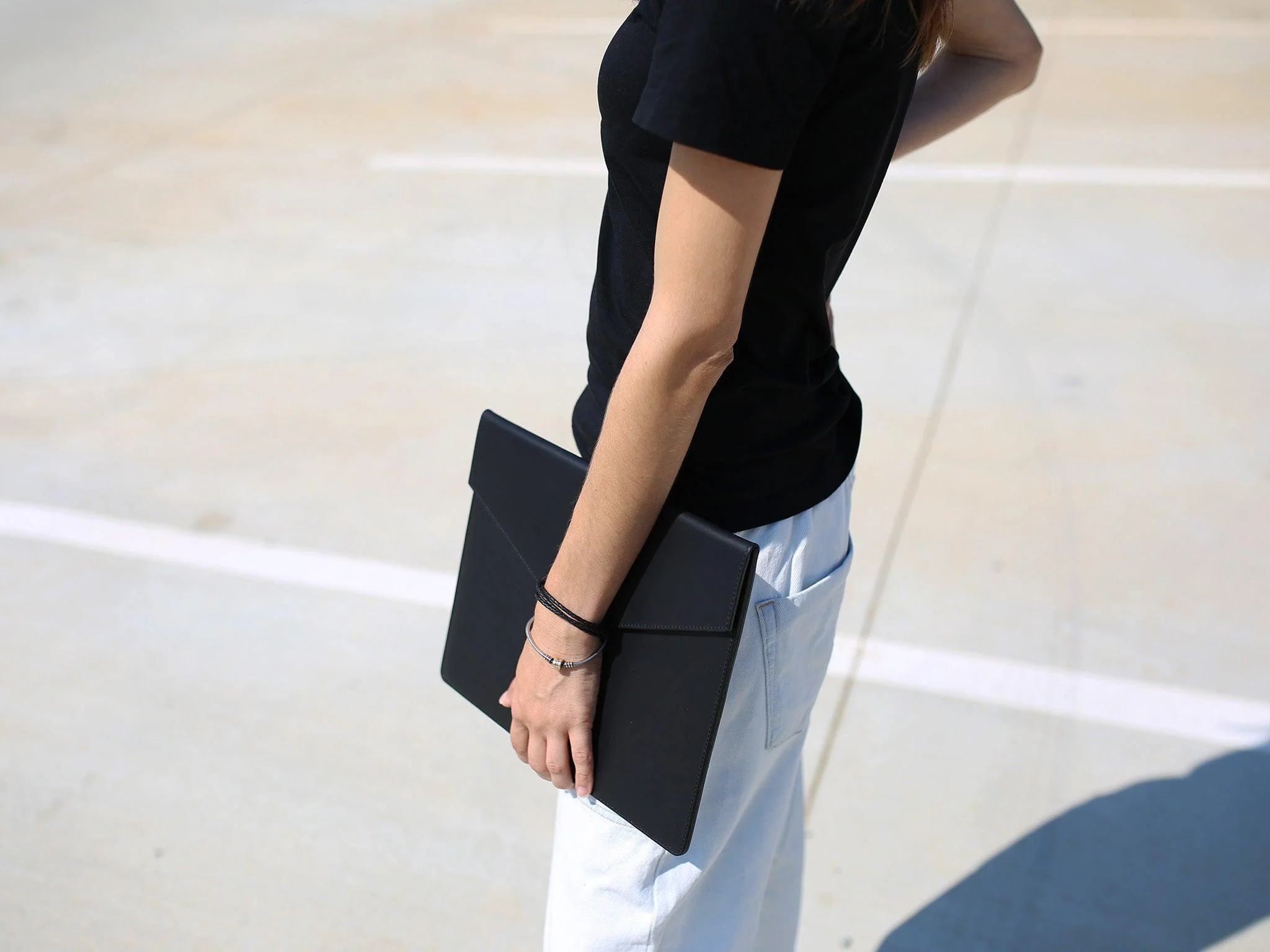 Leather Document Folder - Black - Image 6