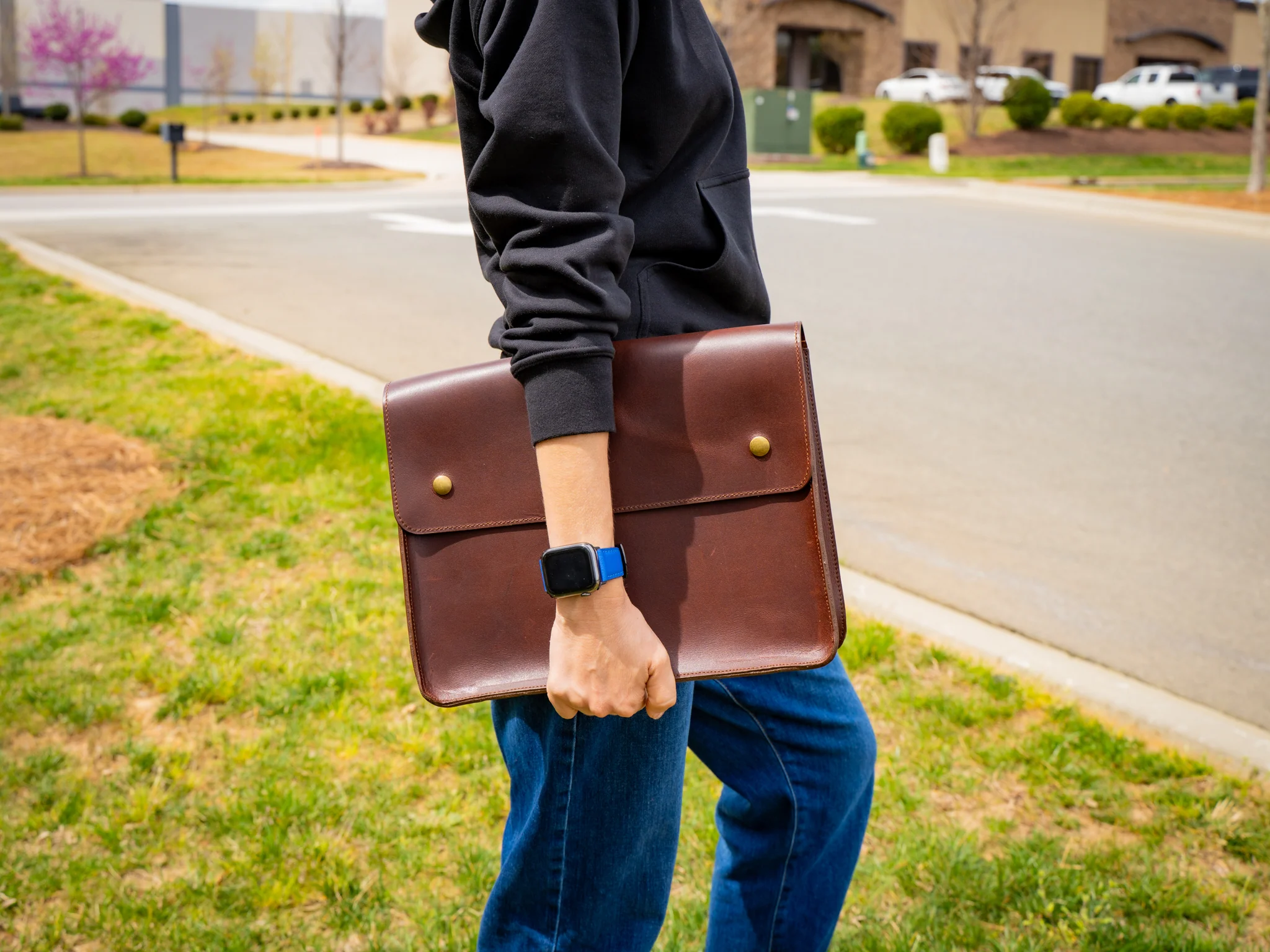 Leather Document Folder - Chestnut - Image 5