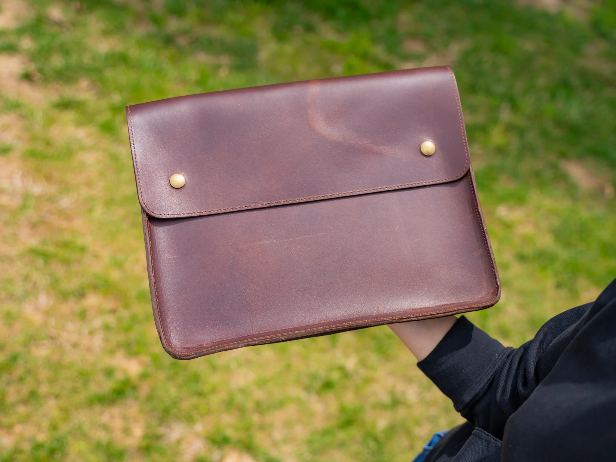 Leather Document Folder - Chestnut - Image 8