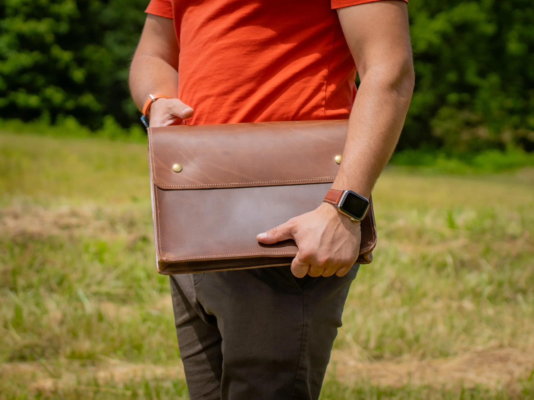 Leather Document Folder - Sesame - Image 7