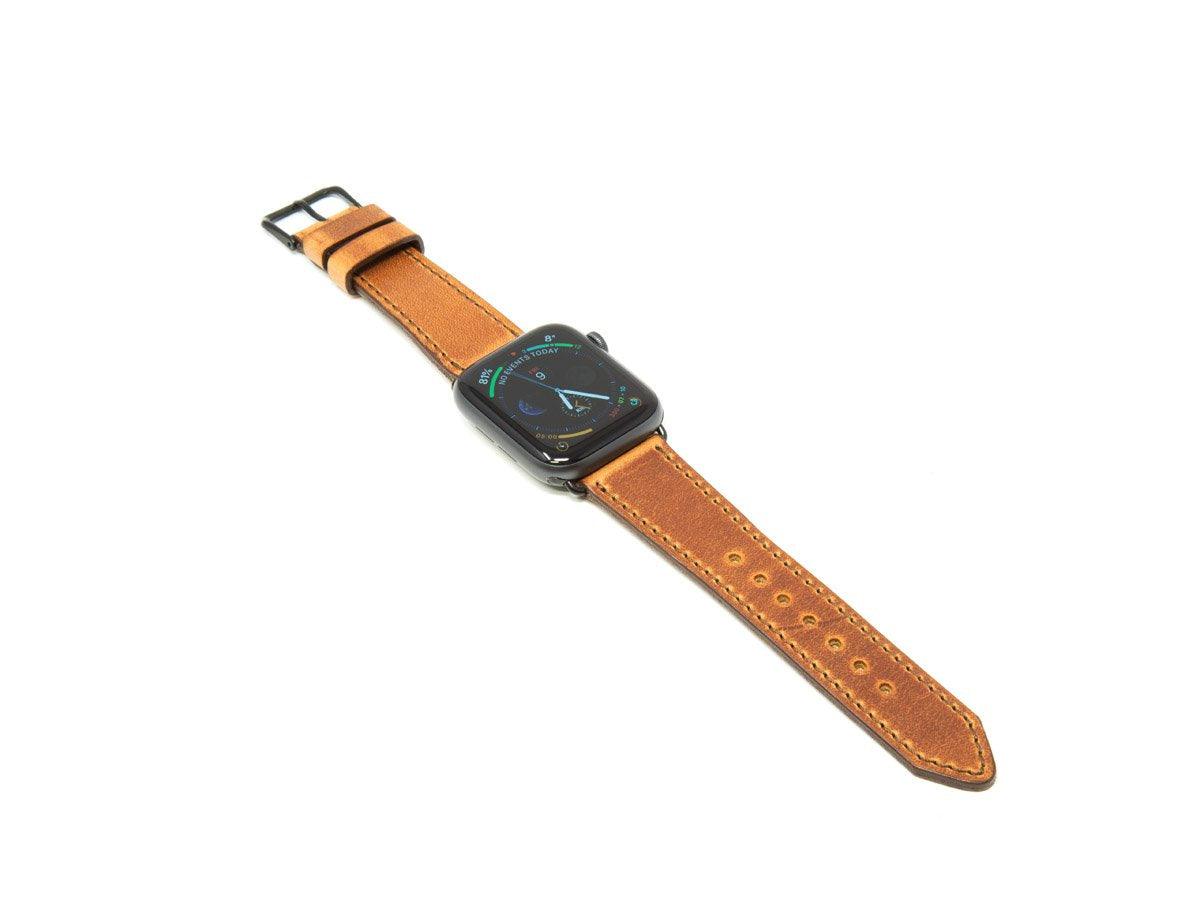 Full-Grain Leather Apple Watch Band - Natural Color - Image 4
