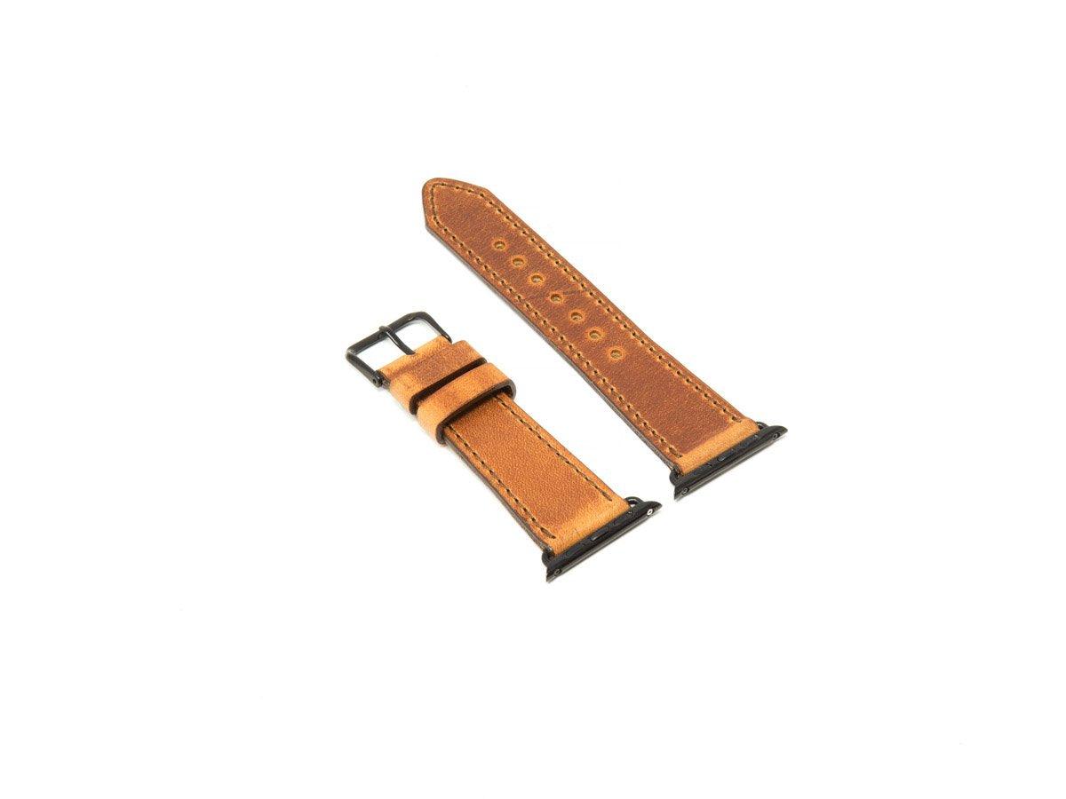 Full-Grain Leather Apple Watch Band - Natural Color - Image 5