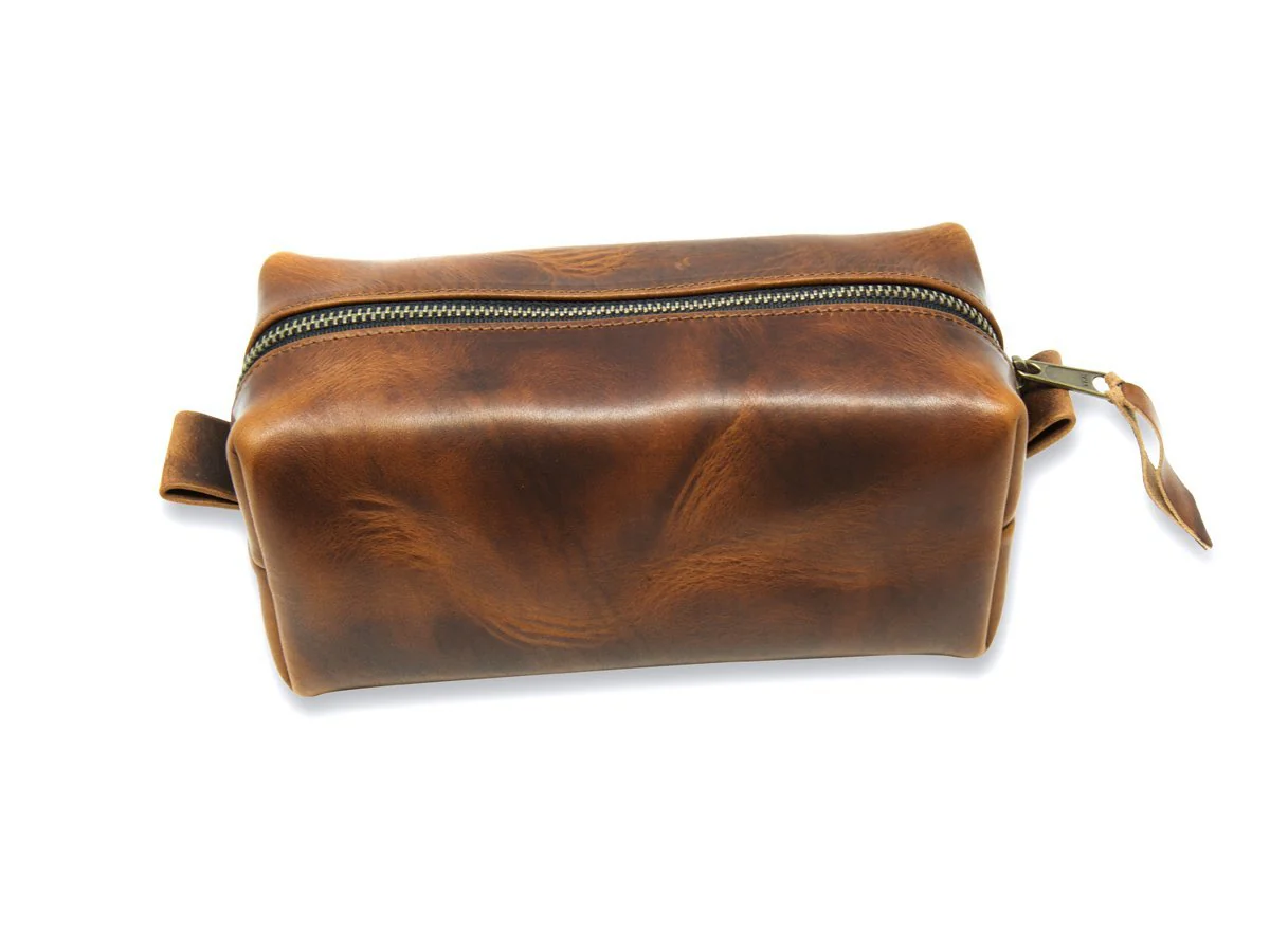 Milwaukee Leather Dopp Kit - Chestnut - Image 3