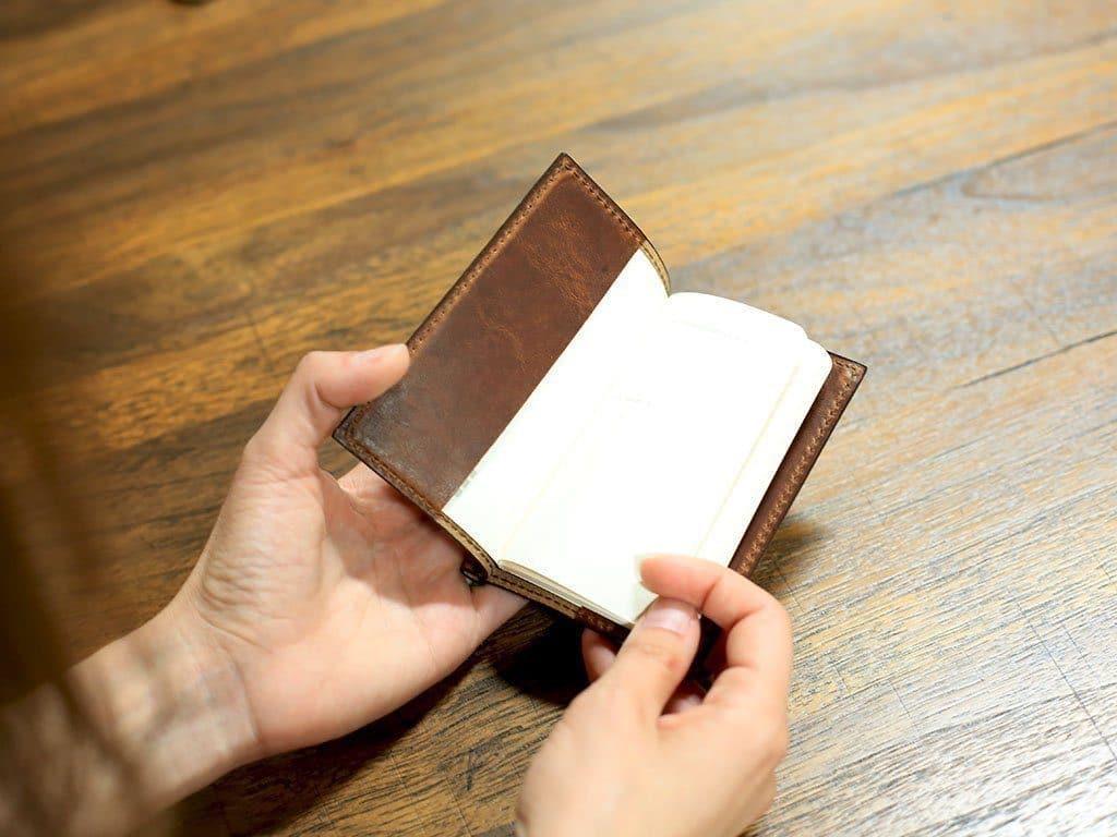 Milwaukee Leather Mini Journal with Pen - Chestnut - Image 6