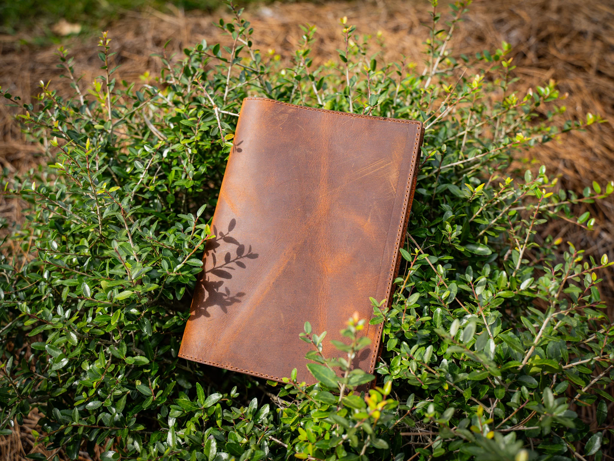 Crazy Horse Leather Padfolio Traditional - Brown - Image 10