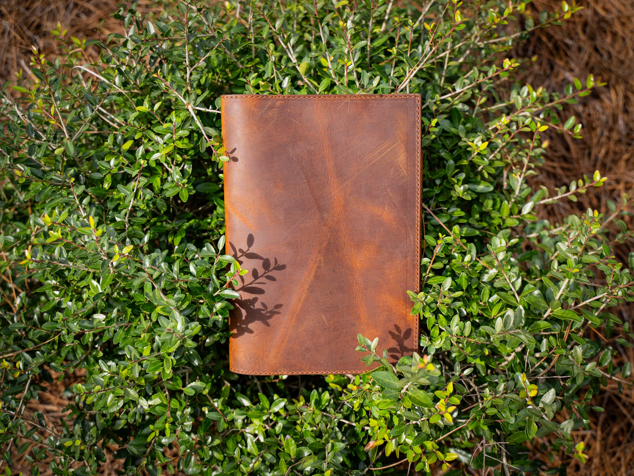Crazy Horse Leather Padfolio Traditional - Brown - Image 5