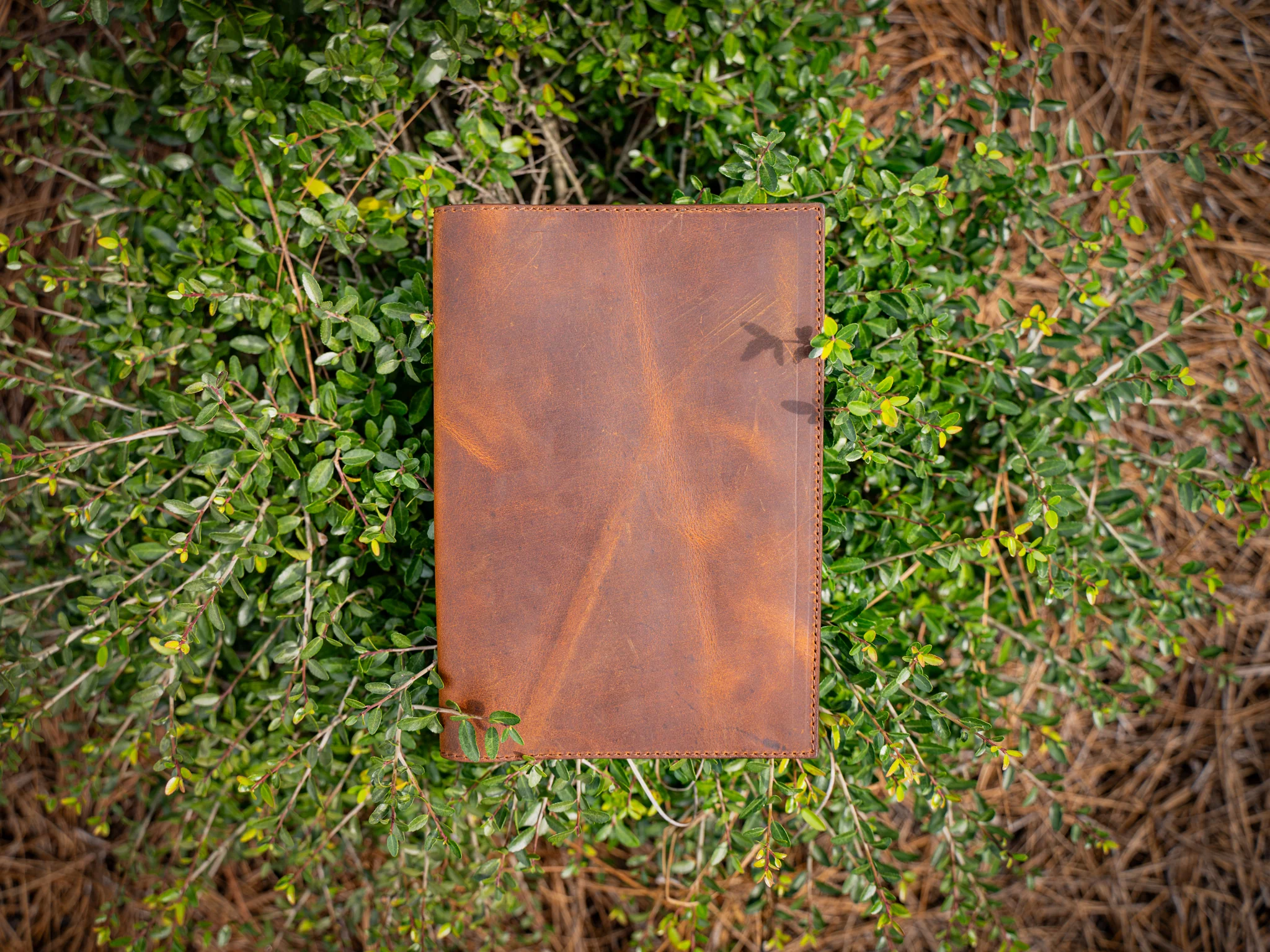 Crazy Horse Leather Padfolio Traditional - Brown - Image 8